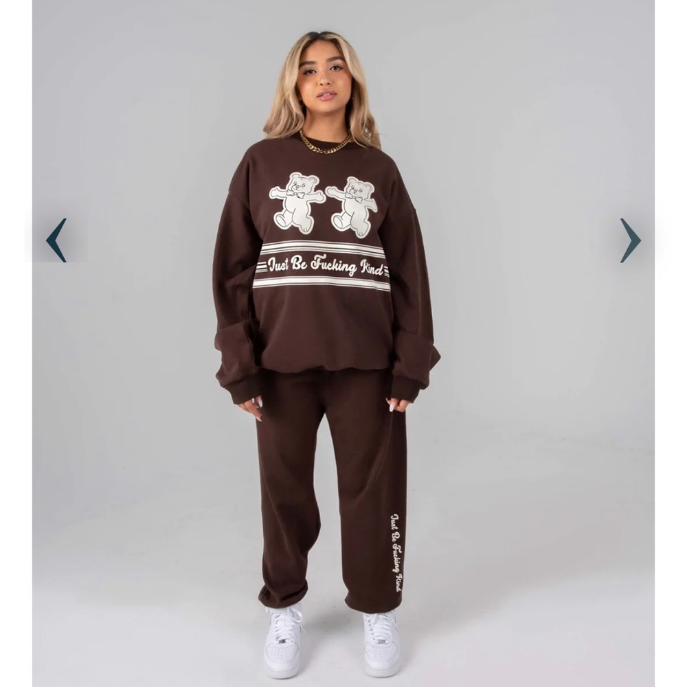 Mayfair just be kind brown sweatpants